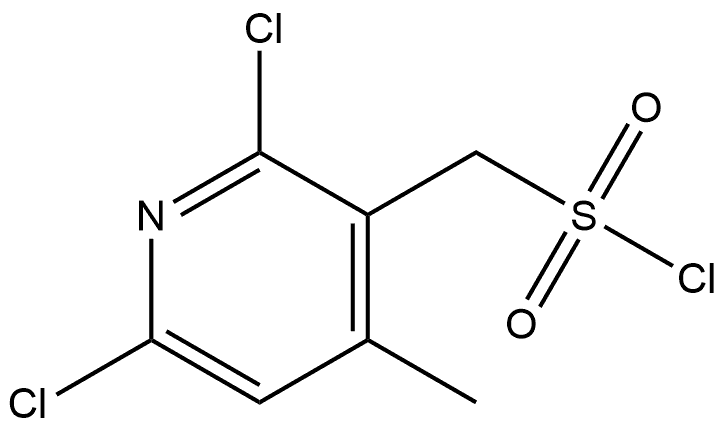 2,6-Dichloro-4-methyl-3-pyridinemethanesulfonyl chloride (ACI) Structure