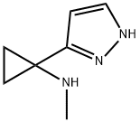 N-methyl-1-(1H-pyrazol-3-yl)cyclopropan-1-amine Structure