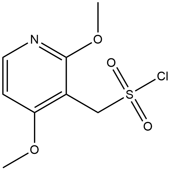 2,4-Dimethoxy-3-pyridinemethanesulfonyl chloride (ACI) Structure