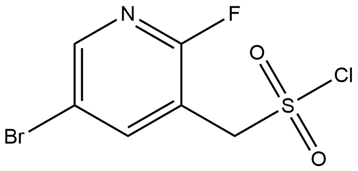 5-Bromo-2-fluoro-3-pyridinemethanesulfonyl chloride (ACI) Structure