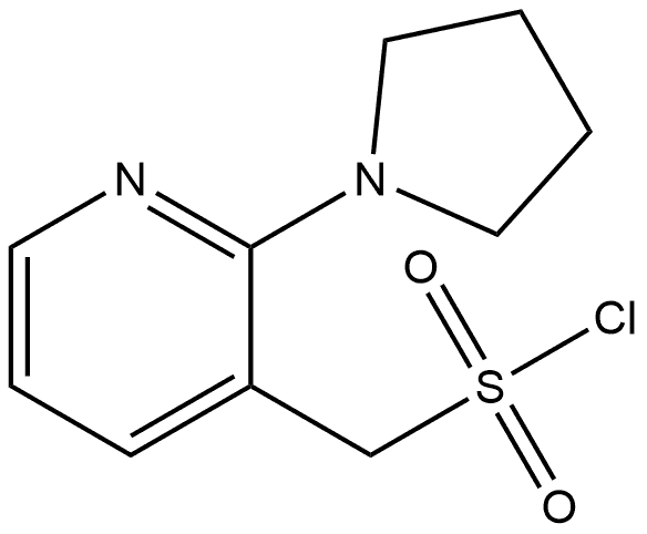 2-(1-Pyrrolidinyl)-3-pyridinemethanesulfonyl chloride (ACI) Structure