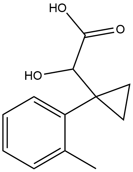 α-Hydroxy-1-(2-methylphenyl)cyclopropaneacetic acid Structure