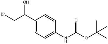 Carbamic acid, N-[4-(2-bromo-1-hydroxyethyl)phenyl]-, 1,1-dimethylethyl ester Structure