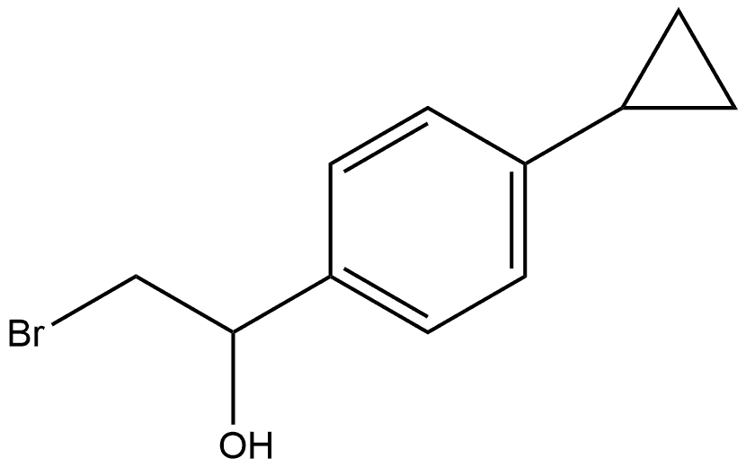2-bromo-1-(4-cyclopropylphenyl)ethan-1-ol Structure