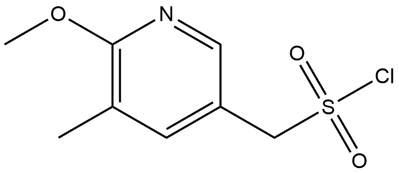 6-Methoxy-5-methyl-3-pyridinemethanesulfonyl chloride (ACI) Structure