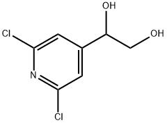 1,2-Ethanediol, 1-(2,6-dichloro-4-pyridinyl)- Structure