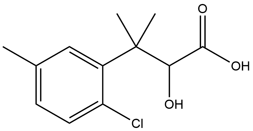 2-Chloro-α-hydroxy-β,β,5-trimethylbenzenepropanoic acid Structure