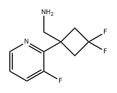 Cyclobutanemethanamine, 3,3-difluoro-1-(3-fluoro-2-pyridinyl)- Structure