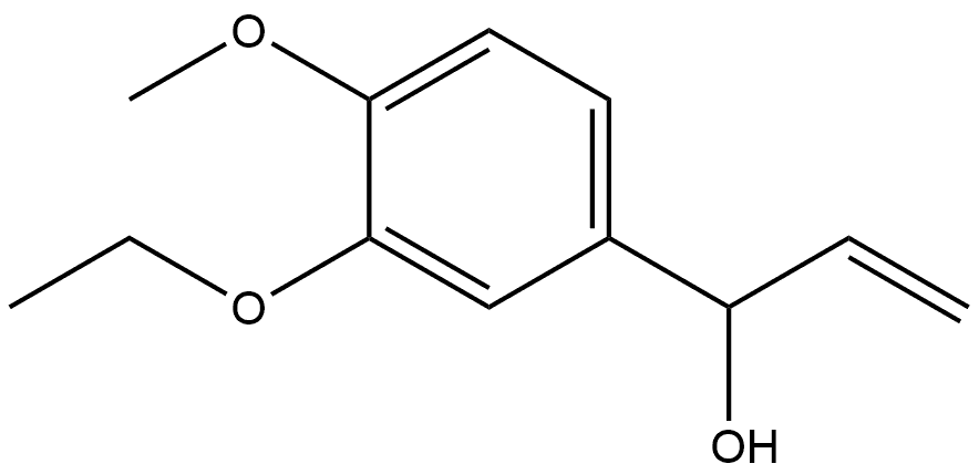 α-Ethenyl-3-ethoxy-4-methoxybenzenemethanol Structure