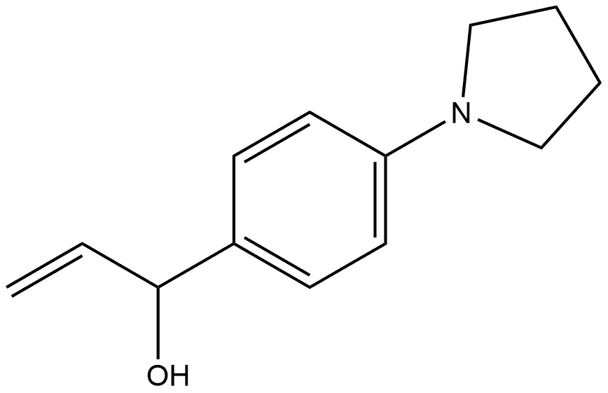 α-Ethenyl-4-(1-pyrrolidinyl)benzenemethanol Structure