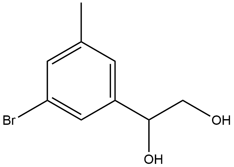 1-(3-Bromo-5-methylphenyl)-1,2-ethanediol Structure