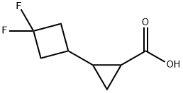 2-(3,3-difluorocyclobutyl)cyclopropane-1-carboxy lic acid Structure
