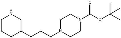 tert-butyl 4-[3-(piperidin-3-yl)propyl]piperazine-1-carboxyla te Structure