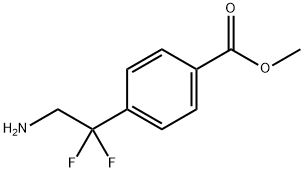 Benzoic acid, 4-(2-amino-1,1-difluoroethyl)-, methyl ester Structure