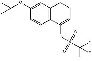 Methanesulfonic acid, 1,1,1-trifluoro-, 6-(1,1-dimethylethoxy)-3,4-dihydro-1-naphthalenyl ester 구조식 이미지