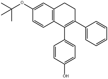 Phenol, 4-[6-(1,1-dimethylethoxy)-3,4-dihydro-2-phenyl-1-naphthalenyl]- Structure