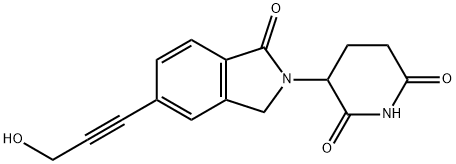 2,6-Piperidinedione, 3-[1,3-dihydro-5-(3-hydroxy-1-propyn-1-yl)-1-oxo-2H-isoindol-2-yl]- Structure