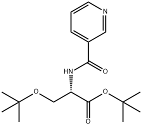 L-Serine, O-(1,1-dimethylethyl)-N-(3-pyridinylcarbonyl)-, 1,1-dimethylethyl ester Structure