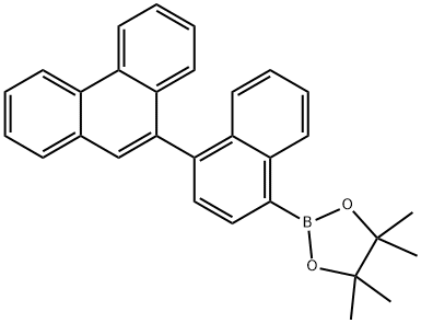 1,3,2-Dioxaborolane, 4,4,5,5-tetramethyl-2-[4-(9-phenanthrenyl)-1-naphthalenyl]- Structure