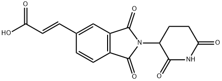 (2E)-3-[2-(2,6-Dioxo-3-piperidinyl)-2,3-dihydro-1,3-dioxo-1H-isoindol-5-yl]-2-propenoic acid 구조식 이미지