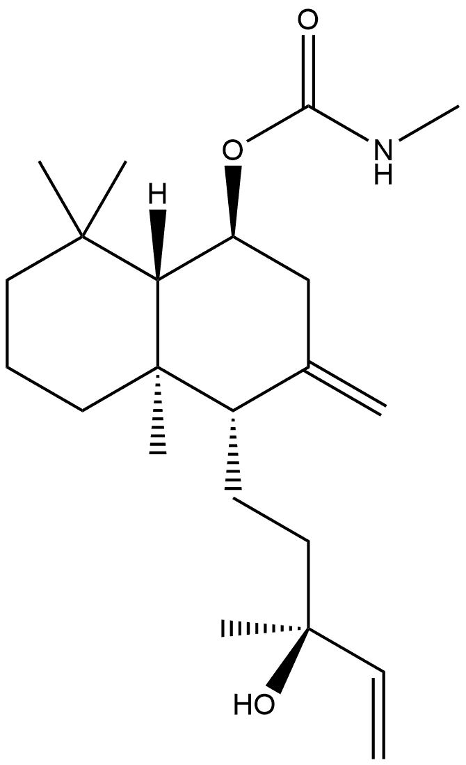 (αS,1S,4S,4aS,8aR)-α-Ethenyldecahydro-α,5,5,8a-tetramethyl-4-[[(methylamino)carbonyl]oxy]-2-methylene-1-naphthalenepropanol Structure