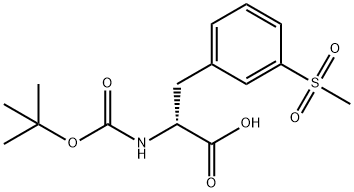 D-Phenylalanine, N-[(1,1-dimethylethoxy)carbonyl]-3-(methylsulfonyl)- Structure