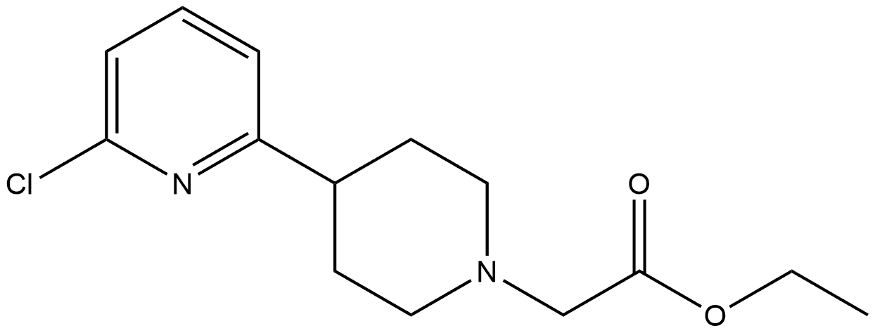 Ethyl 4-(6-chloro-2-pyridinyl)-1-piperidineacetate Structure