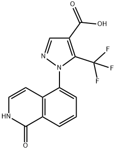 1H-Pyrazole-4-carboxylic acid, 1-(1,2-dihydro-1-oxo-5-isoquinolinyl)-5-(trifluoromethyl)- Structure