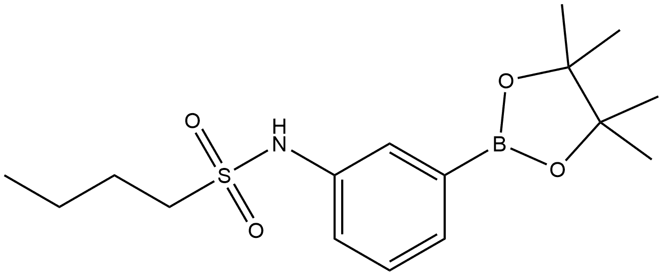 N-[3-(4,4,5,5-Tetramethyl-1,3,2-dioxaborolan-2-yl)phenyl]-1-butanesulfonamide Structure