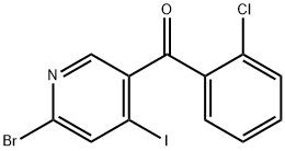 Methanone, (6-bromo-4-iodo-3-pyridinyl)(2-chlorophenyl)- Structure