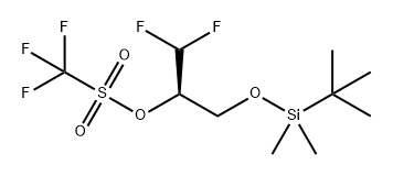 Methanesulfonic acid, 1,1,1-trifluoro-, (1R)-1-[[[(1,1-dimethylethyl)dimethylsilyl]oxy]methyl]-2,2-difluoroethyl ester Structure