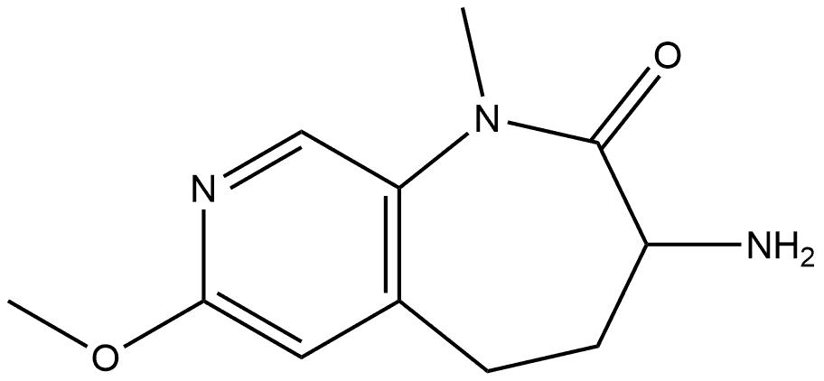 3-amino-7-methoxy-1-methyl-1,3,4,5-tetrahydro-2H-pyrido[3,4-b]azepin-2-one Structure