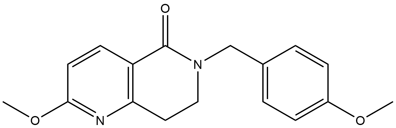 2-methoxy-6-(4-methoxybenzyl)-7,8-dihydro-1,6-naphthyridin-5(6H)-one Structure