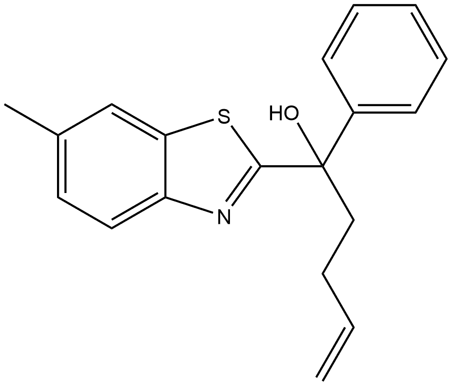 2-Benzothiazolemethanol, α-3-buten-1-yl-6-methyl-α-phenyl- Structure