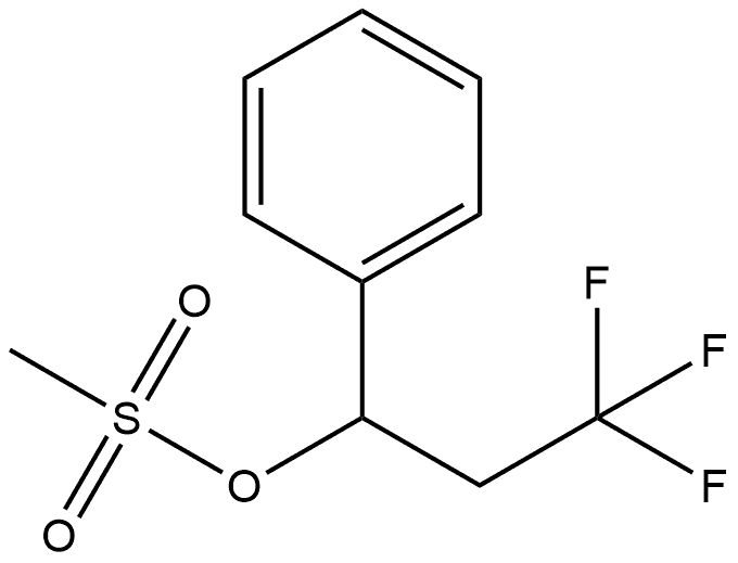 3,3,3-trifluoro-1-phenylpropyl methanesulfonate Structure