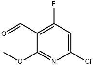 6-Chloro-4-fluoro-2-methoxy-3-pyridinecarboxaldehyde 구조식 이미지
