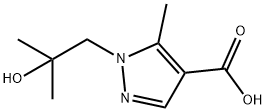 1-(2-hydroxy-2-methylpropyl)-5-methyl-1H-pyrazole-4-carboxylic acid 구조식 이미지