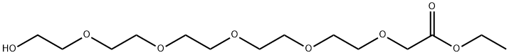 3,6,9,12,15-Pentaoxaheptadecanoic acid, 17-hydroxy-, ethyl ester 구조식 이미지