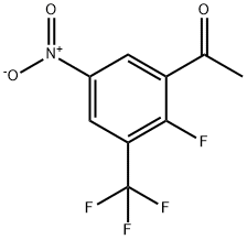 Ethanone, 1-[2-fluoro-5-nitro-3-(trifluoromethyl)phenyl]- Structure