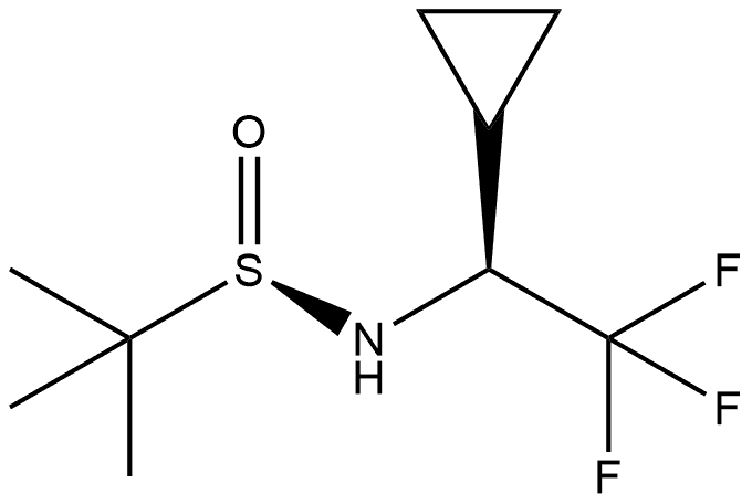 2-Propanesulfinamide, N-[(1S)-1-cyclopropyl-2,2,2-trifluoroethyl]-2-methyl-, [S(R)]- Structure