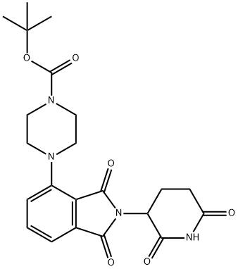 4-[2-(2,6-dioxo-3-piperidinyl)-2,3-dihydro-1,3-dioxo-1H-isoindol-4-yl]-, 1,1-dimethylethyl ester-1-Piperazinecarboxylic acid, Structure