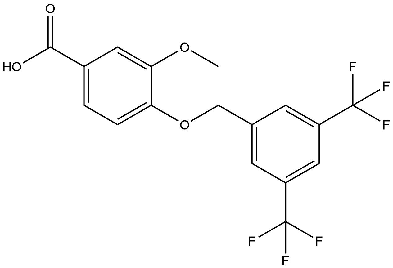 4-[[3,5-Bis(trifluoromethyl)phenyl]methoxy]-3-methoxybenzoic acid Structure