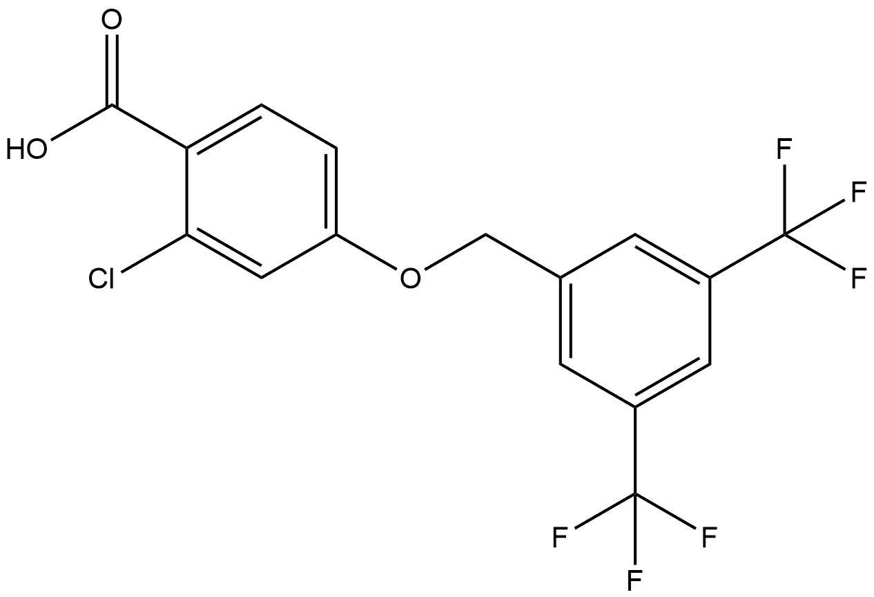 4-[[3,5-Bis(trifluoromethyl)phenyl]methoxy]-2-chlorobenzoic acid Structure