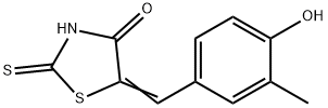 4-Thiazolidinone, 5-[(4-hydroxy-3-methylphenyl)methylene]-2-thioxo- 구조식 이미지