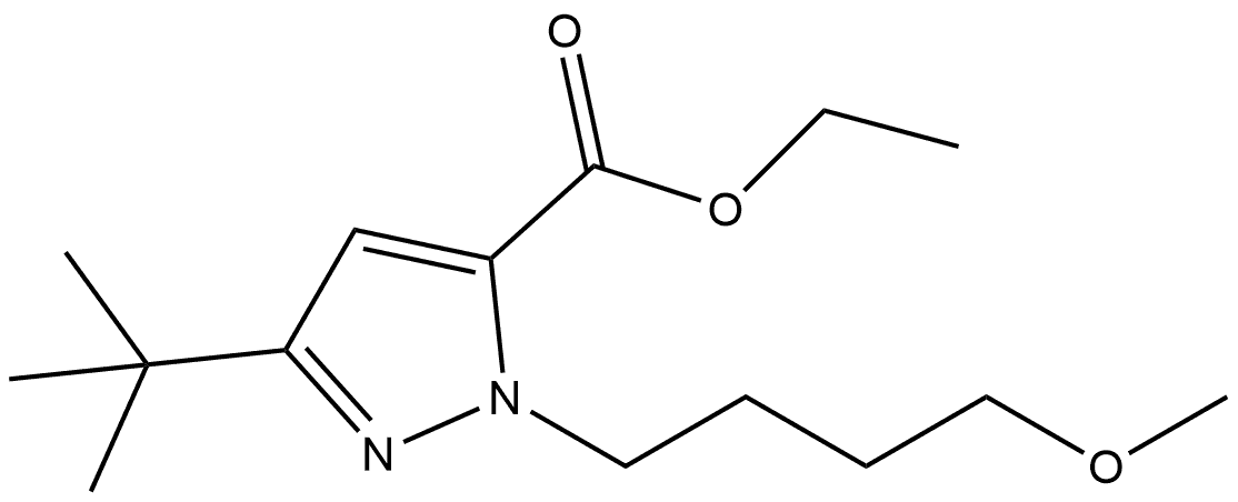 ethyl 3-tert-butyl-1-(4-methoxybutyl)-1H-pyrazole-5-carboxylate Structure