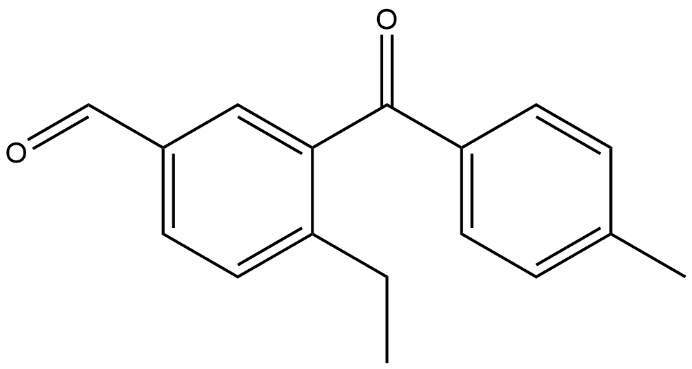 4-Ethyl-3-(4-methylbenzoyl)benzaldehyde Structure