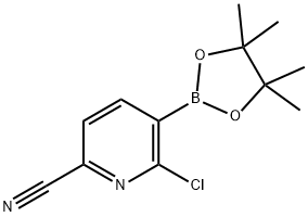 6-chloro-5-(4,4,5,5-tetramethyl-1,3,2-dioxaborolan-2-yl)picolinonitrile Structure