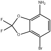 1,3-Benzodioxol-4-amine, 7-bromo-2,2-difluoro- Structure