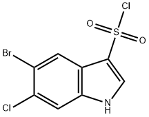 5-Bromo-6-chloro-1H-indole-3-sulfonyl chloride Structure