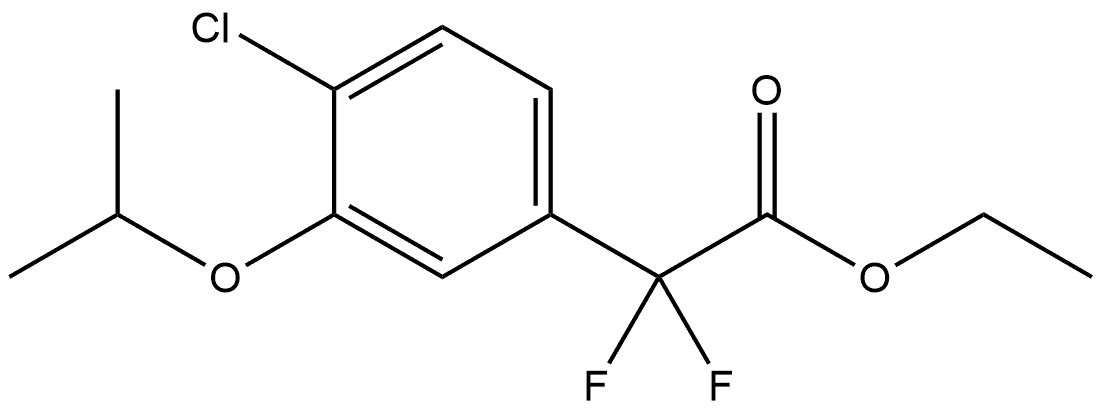 Ethyl 4-chloro-α,α-difluoro-3-(1-methylethoxy)benzeneacetate Structure